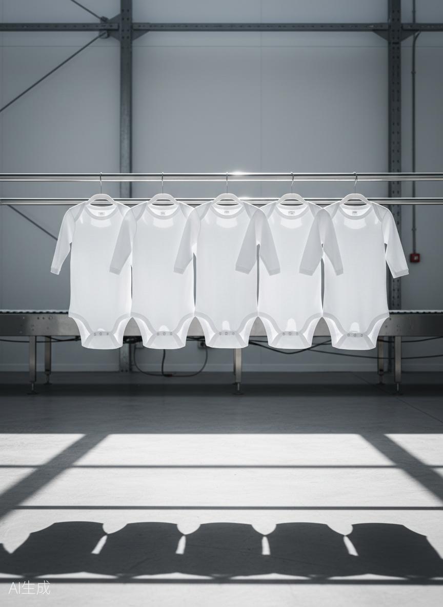DALI babywear products - bodysuits on production line